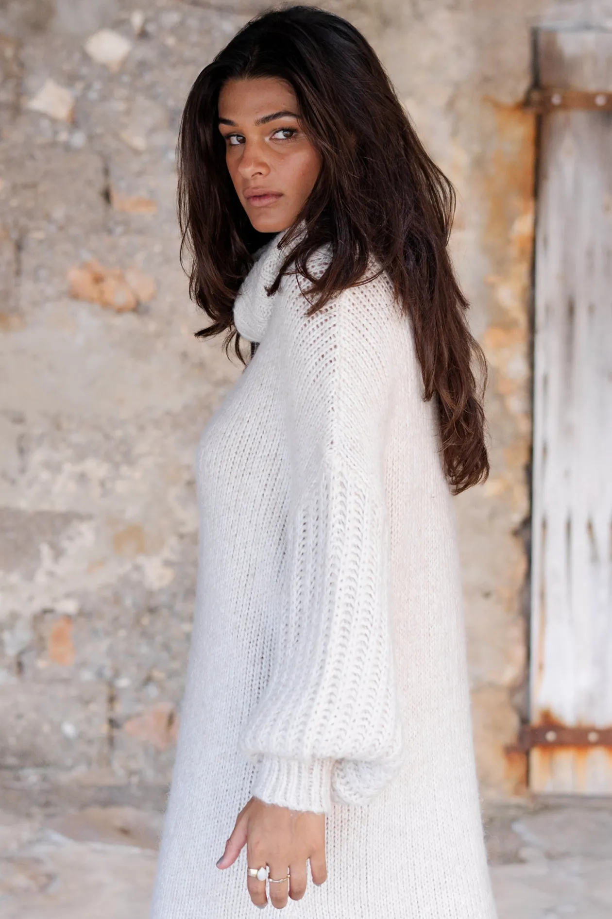 Long Sweater Dress Bodine Beige