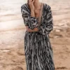 Maxi Dress Emika Black Print