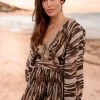 Maxi Dress Emika Brown Print