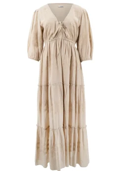 Maxi Dress Glorio Cuadros Sand