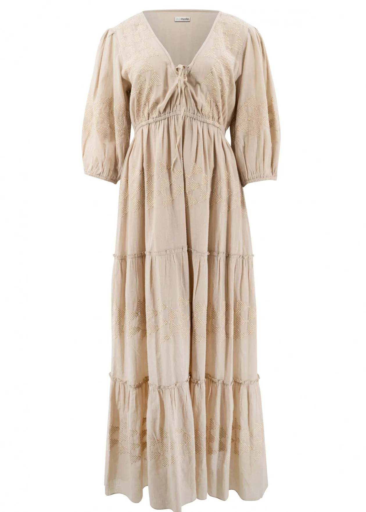 Maxi Dress Glorio Cuadros Sand