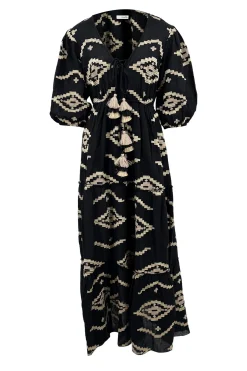 Maxi Dress Ida Ethnic Black Print