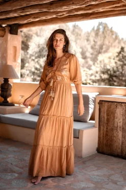 Maxi dress Luciana Brick