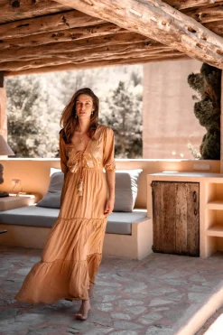 Maxi dress Luciana Brick