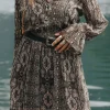 Maya printed smock dress