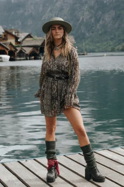 Maya printed smock dress