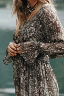 Maya printed smock dress
