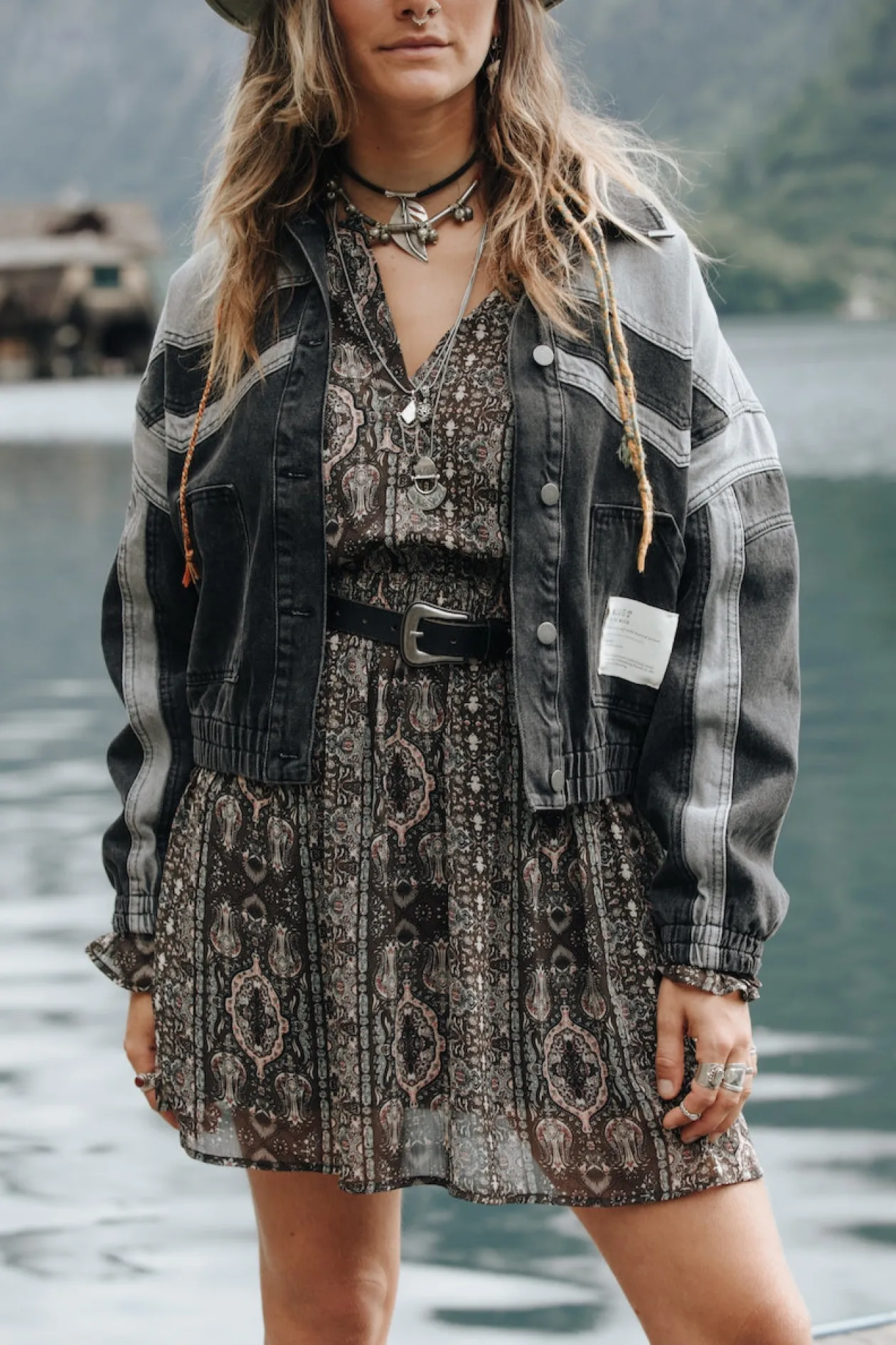 Maya printed smock dress