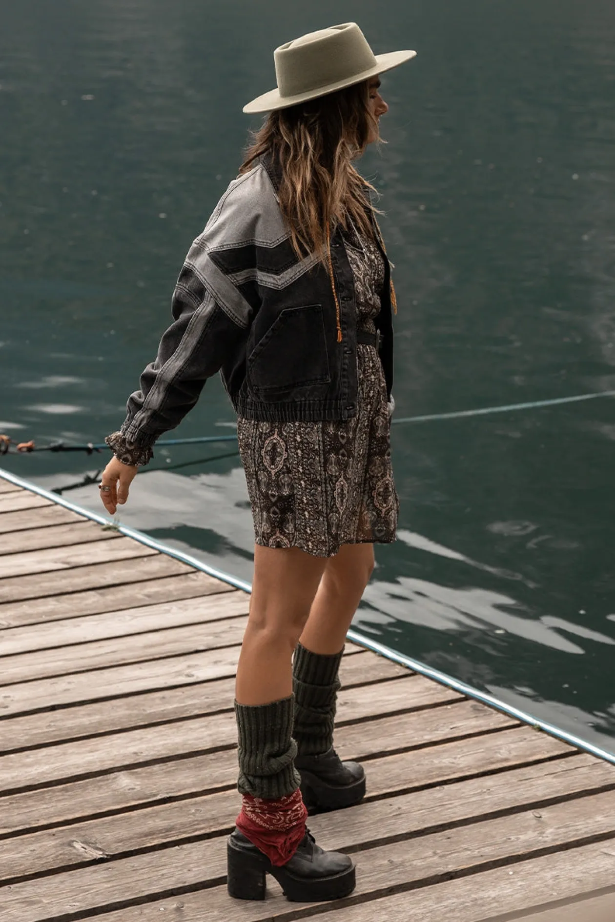 Maya printed smock dress