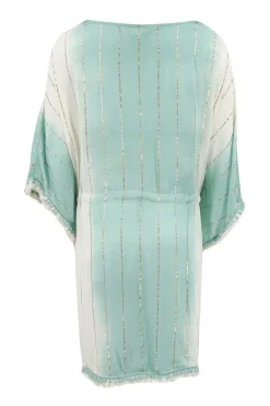 Midi kimono White Aqua
