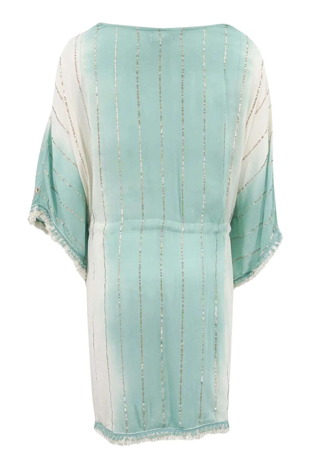 Midi kimono White Aqua