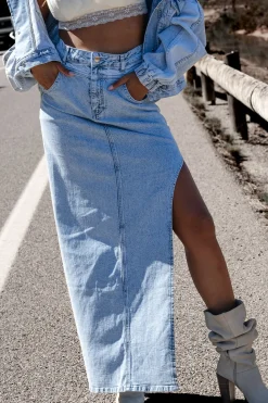 Miley denim skirt Light Blue