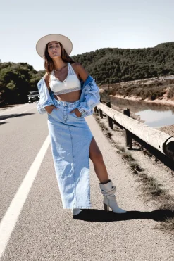 Miley denim skirt Light Blue