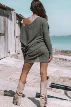 Milou Knitted Skirt Khaki