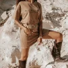 Nova T-shirt Dress Brown