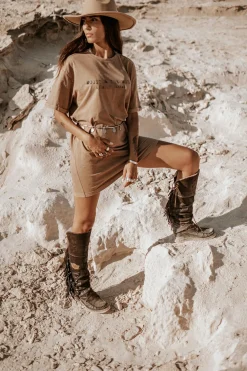 Nova T-shirt Dress Brown