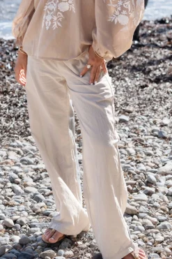 Pantalon Agar Bordado Light taupe