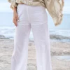 Pantalon Agar Bordado White