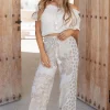 Pantalon Brisa Flower Ivory