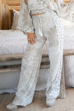 Pantalon Brisa Flower Ivory