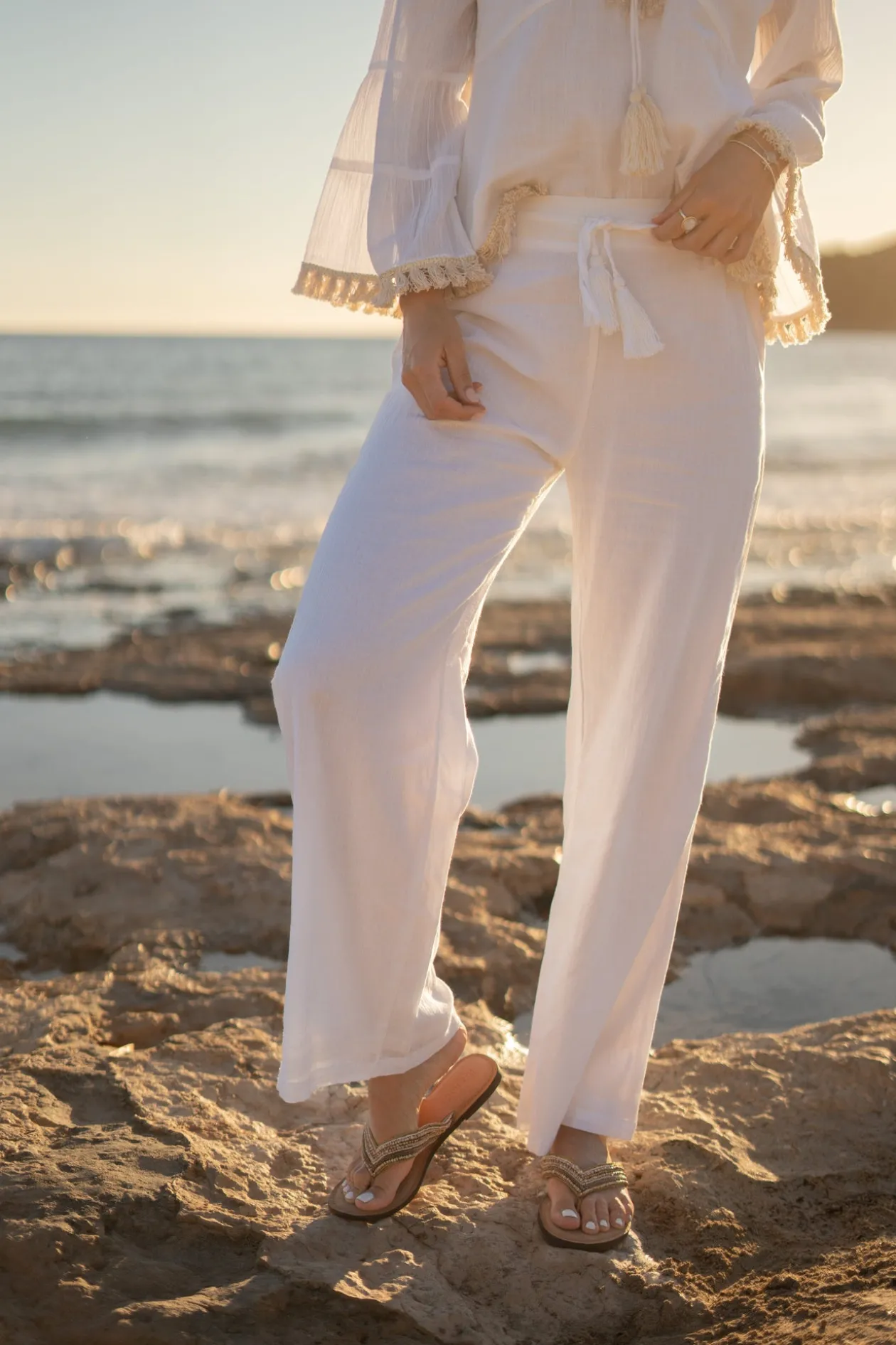 Pantalon Esma White