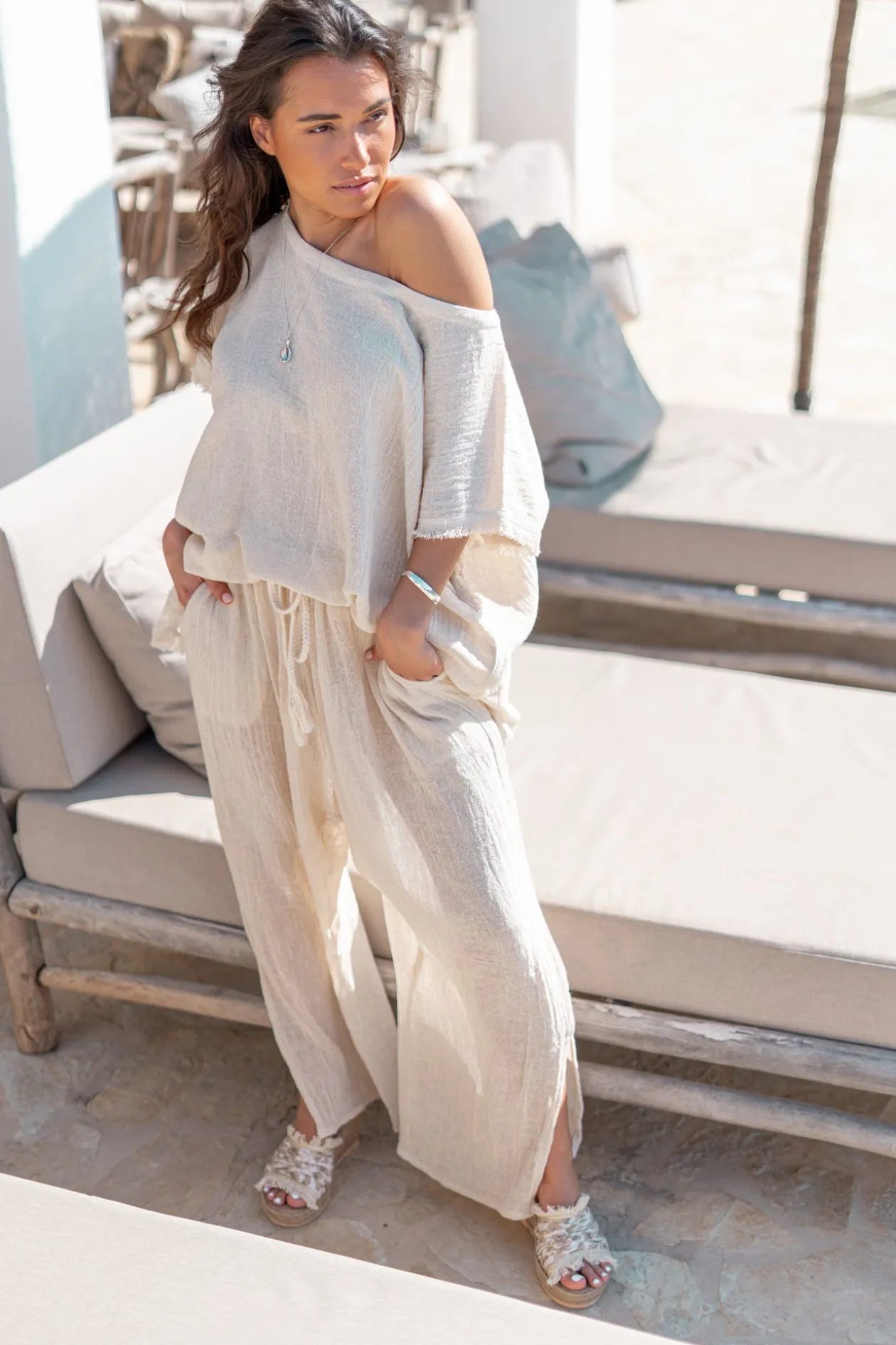 Pantalon Mar Ecru