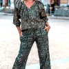Pantalon Sparkle Black Gold