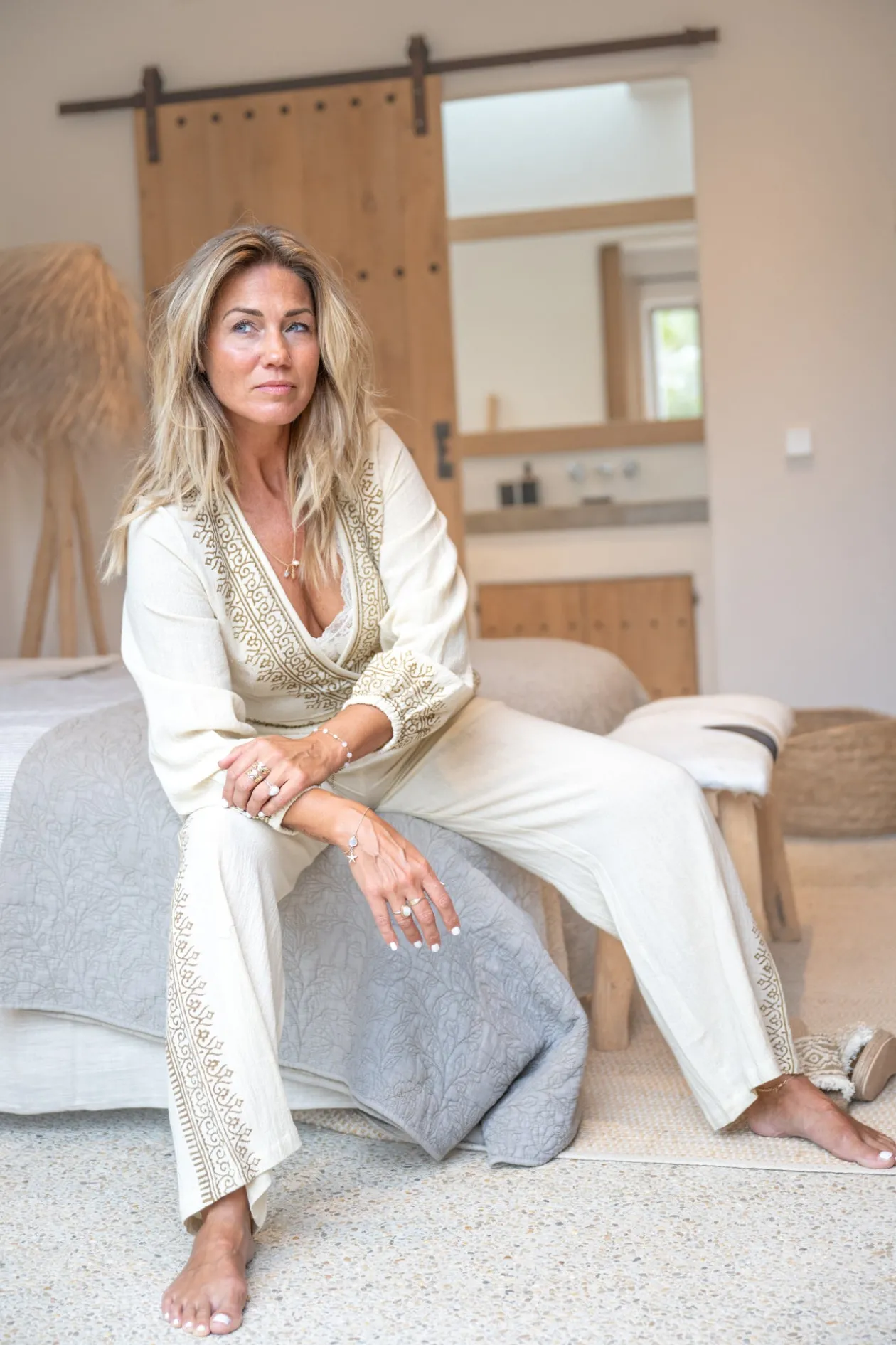Pantalon Tonia Scorva Ecru