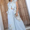 Pantalon Vena Floral Pale blue
