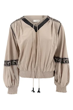 Puffsleeve Blouse Espanola Light Taupe