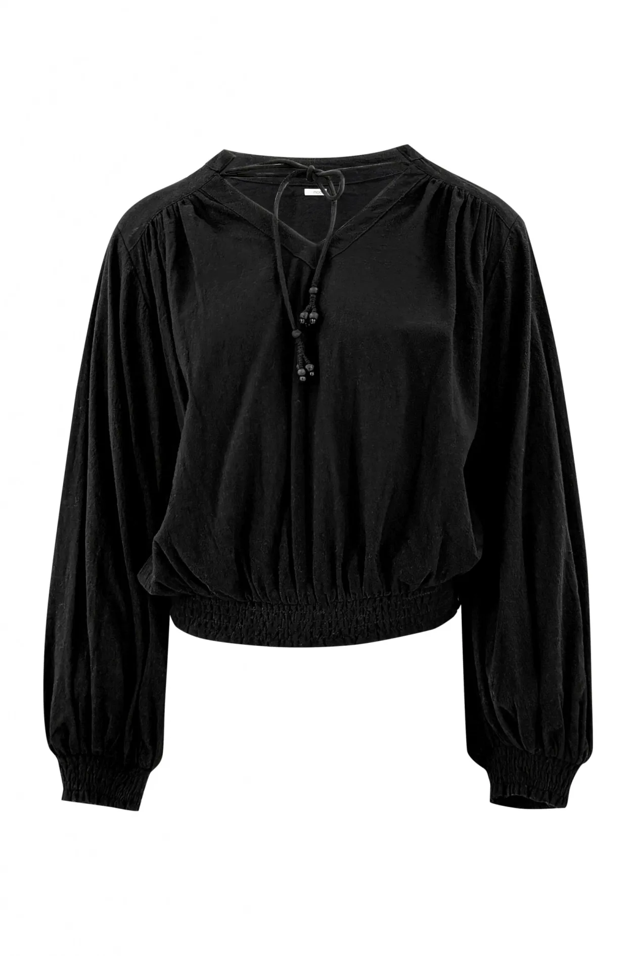 Puffsleeve Blouse Espanola Black Plain