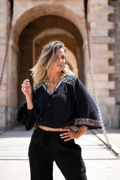 Puffsleeve Blouse Espanola Black