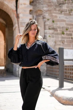 Puffsleeve Blouse Espanola Black