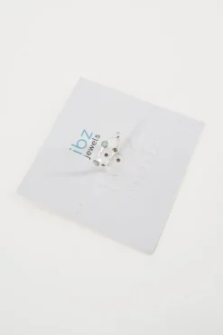 Ring Dots Silver Aqua