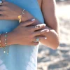 Ring Round Stone Gold Aqua