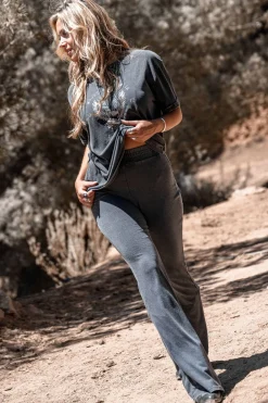 Sem Flared Pants Stone Grey