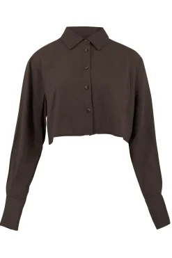 Seth cropped blouse Dark Taupe