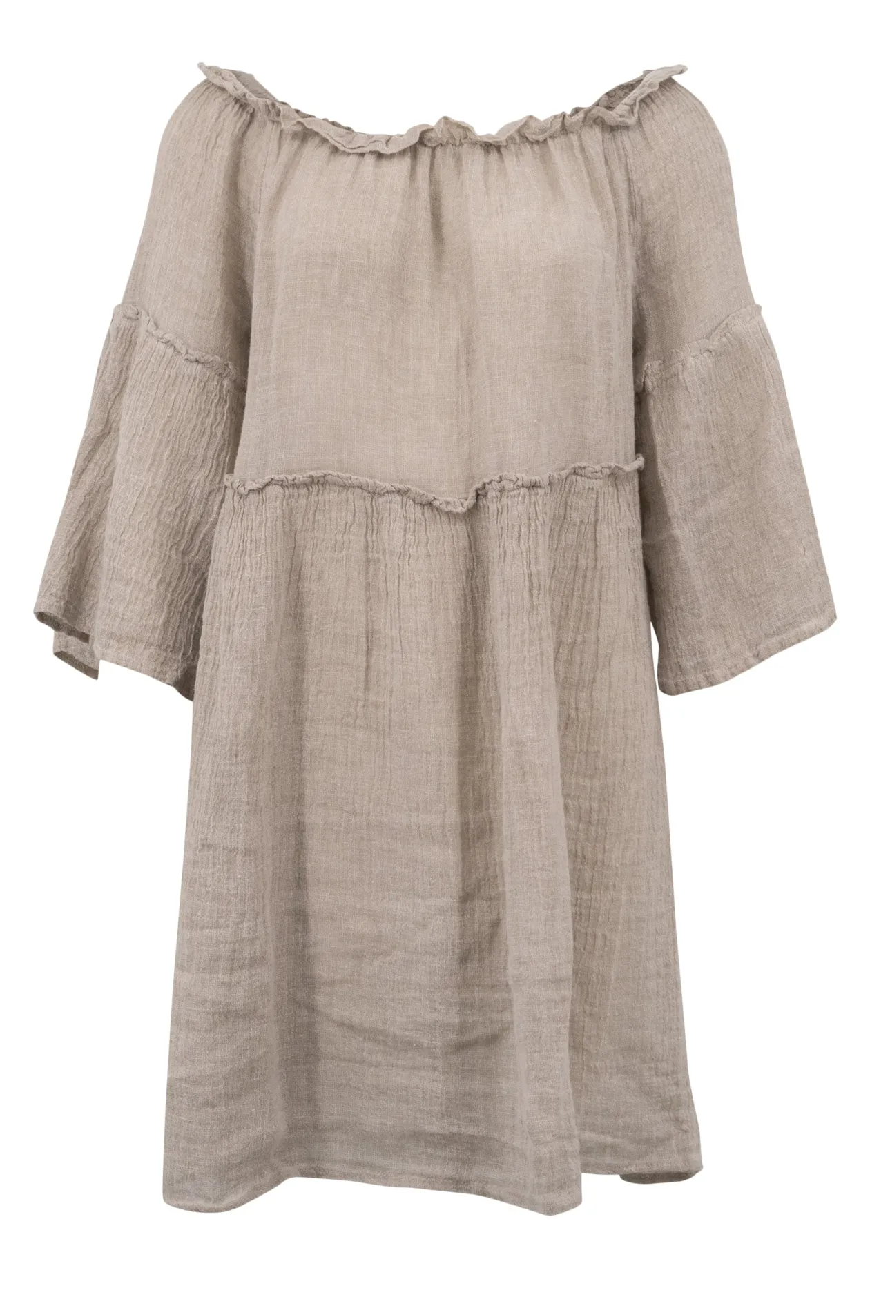 Short Dress Cira Light Taupe