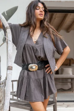 Short Dress Elia Plain Anthracite