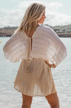 Short Dress Emilia White/ sand