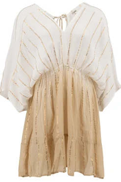 Short Dress Emilia White/ sand