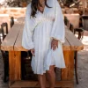 Short Dress Famme Ecru