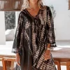 Short Dress Inessa Tie Dye Black