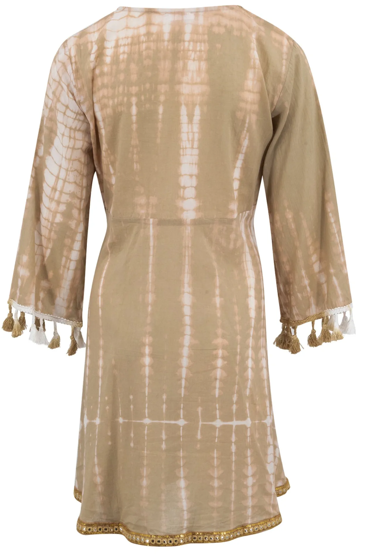 Short Dress Inessa Tie Dye Taupe