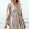 Short Dress Luna Taupe