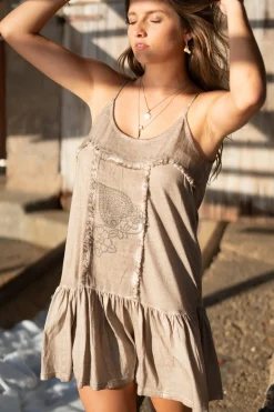 Short Dress Mila Jersey Taupe