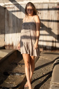 Short Dress Mila Jersey Taupe