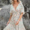 Short Dress Mio Flower Sand