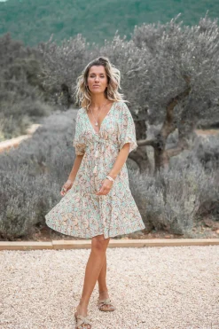 Short Dress Mio Flower Sand
