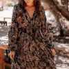 Short Dress Mio Paisley Black